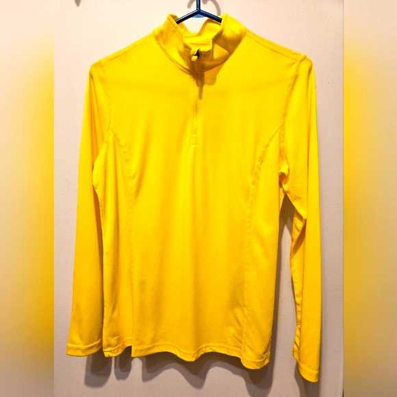 CRYSULLY Women's Sun Protection 1/4 Zip Long Sleeve Hiking Shirt -size S, Yellow - Picture 4 of 9